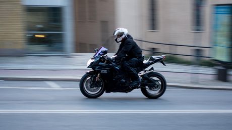 Motociklista Stock