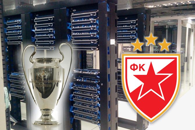 torfej lige sampiona super kompjuter, grb fk crvena zvezda