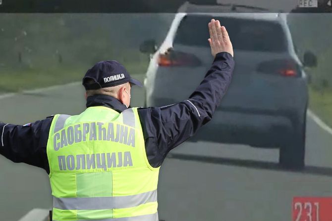 Nasilnička vožnja BMW, policija