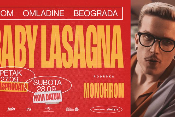 Baby Lasagna, koncert, dom omladine