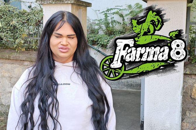 Kiki Nikolić i logo Farma 8