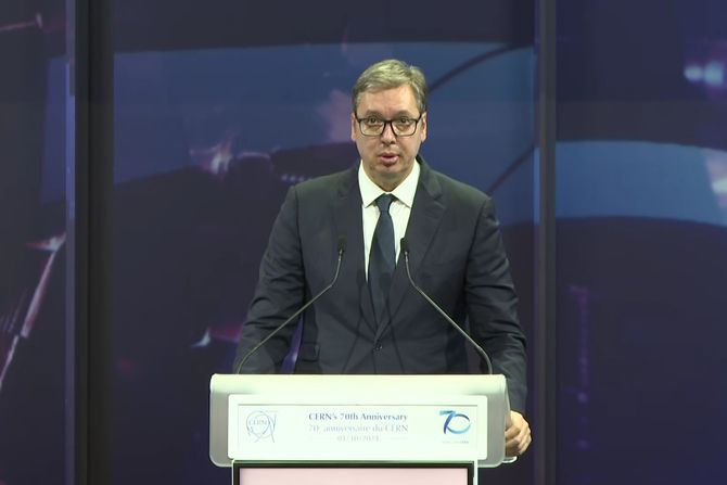 Aleksandar Vučić Ženeva obeležavanje 70 godina Evropske organizacije za nuklearna istraživanja CERN