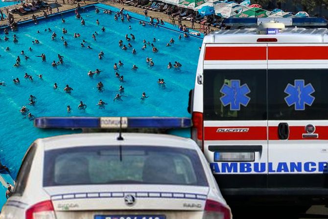 Bazen,policija, hitna