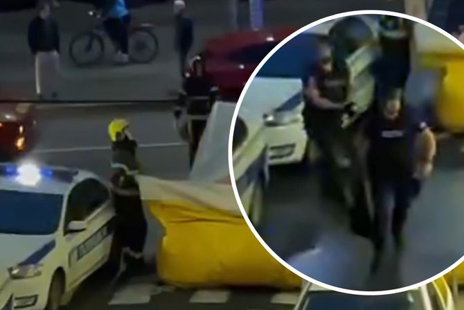 Incident drama na Vračaru radnici napad policija Bulevar kralja Aleksandra Mlatišumina ulica Incident drama na Vračaru radnici napad policija Bulevar kralja Aleksandra Mlatišumina ulica
