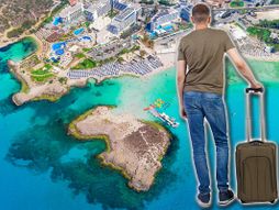 Kipar muškarac sa koferom