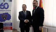 Serbian Interior Minister Ivica Dacic meets with North Macedonia counterpart Pance Toskovski in Kumanovo
