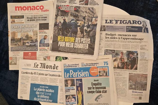 Mediji u Monaku, Monaco matin, Le Parisien, Le Monde