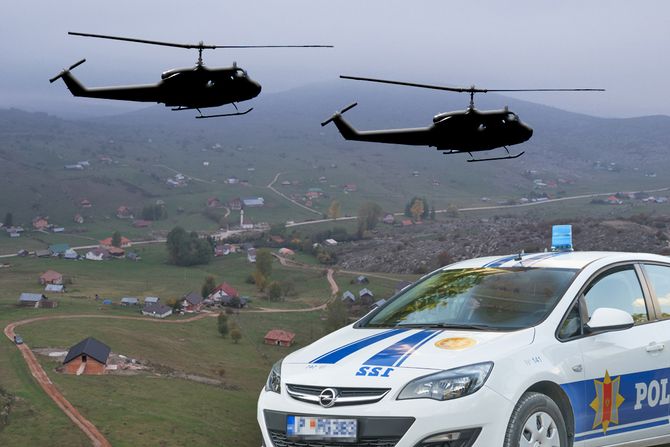 Tomaševo, helikopter, Crna gora policija