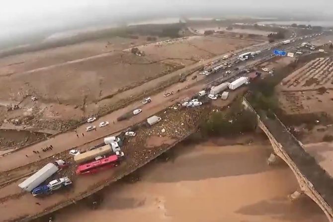 Poplave Španija snimak iz vazduha