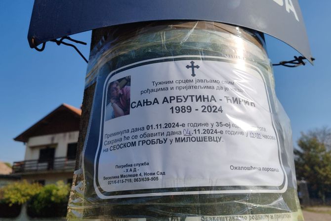 Sanja Arbutina Ćirić, umrlica Sanja Arbutina Ćirić, umrlica
