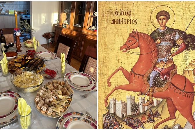 Mitrovdan, slavska trpeza Mitrovdan, slavska trpeza
