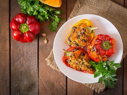 paprike, punjene paprike, paprike sa pasuljem, punjene paprike sa pasuljem