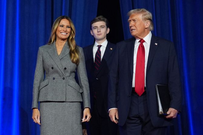 Donald, Melanija i Baron Tramp