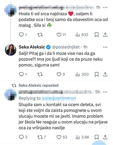 Seka Aleksić prepiska