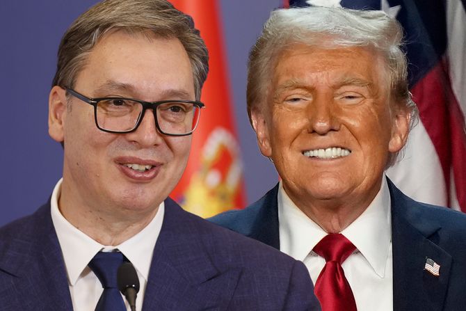 Aleksandra Vučić i Donald Tramp