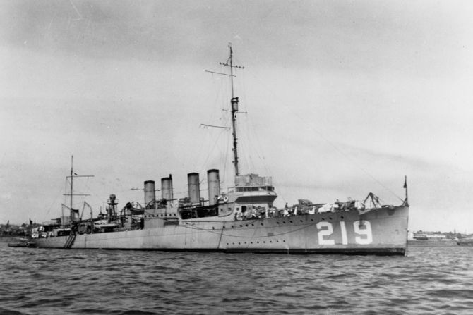 USS Edsall, potopljeni razarač