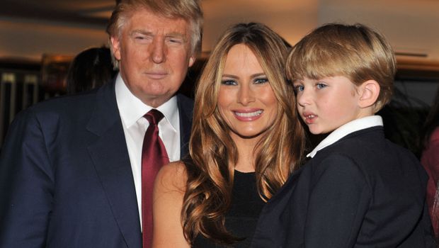 Donald, Melanija, Baron Tramp