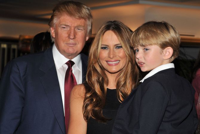 Donald, Melanija, Baron Tramp