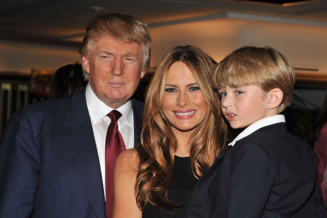 Donald, Melanija, Baron Tramp Donald, Melanija, Baron Tramp