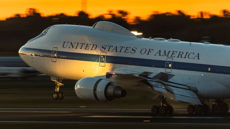 Vilnius Lithuania. US Air Force E-4B Doomsday Plane Nightwatch 73-1676 Vilnius Lithuania. US Air Force E-4B Doomsday Plane Nightwatch 73-1676