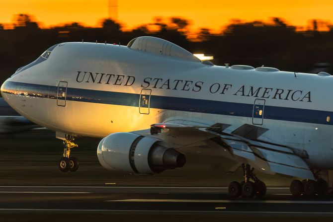 Vilnius Lithuania. US Air Force E-4B Doomsday Plane Nightwatch 73-1676 Vilnius Lithuania. US Air Force E-4B Doomsday Plane Nightwatch 73-1676