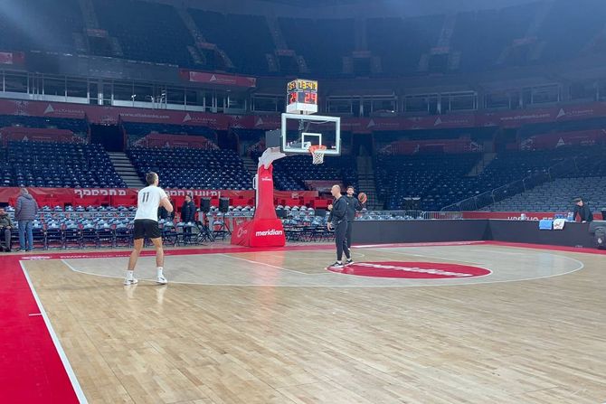 Aleksej Pokuševski, KK Partizan, trening pred derbi