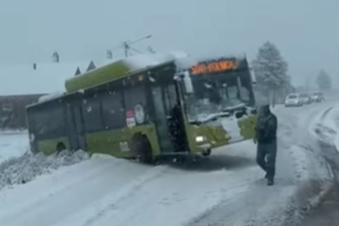 Sneg, autobus, Šabac