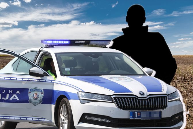 Banat, selo Mramorak silueta, policija