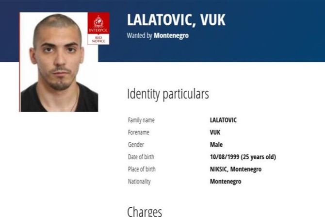 Vuk Lalatović Crna Gora Interpol