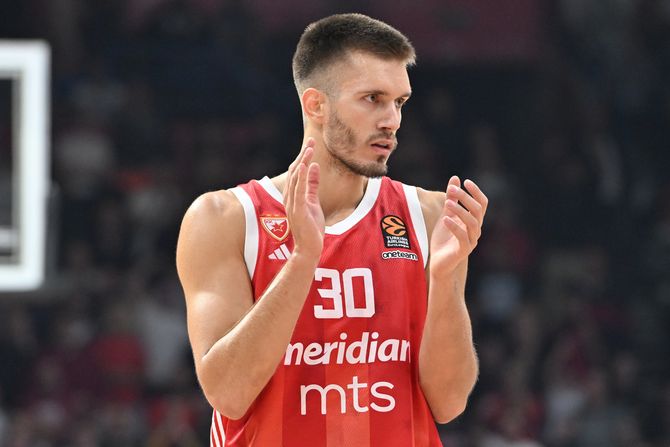 KK Crvena zvezda - KK Bajern Minhen, Evroliga, Ognjen Dobrić, Filip Petrušev KK Crvena zvezda - KK Bajern Minhen, Evroliga, Ognjen Dobrić, Filip Petrušev