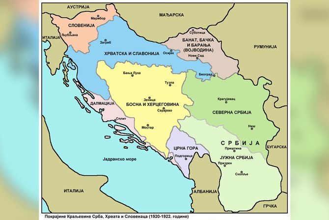 kraljevina srba hrvata i slovenaca mapa