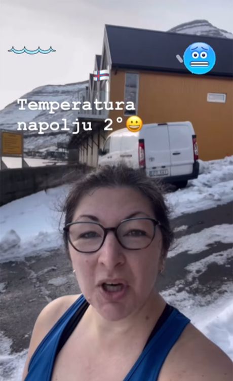 Blogerka kupanje u ledenom okeanu