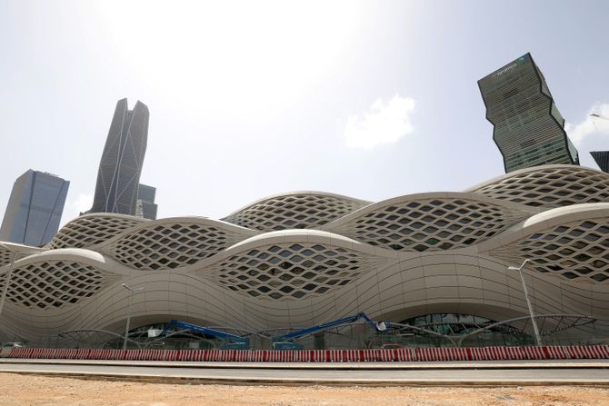 Rijad,  metro stanica, station at the King Abdullah Financial District (KAFD) in Riyadh