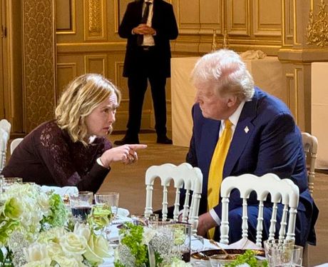 Meloni a Parigi, Donald Trump
