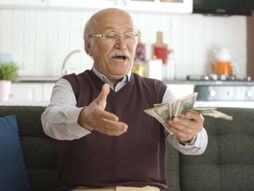 Srećan muškarac, pare