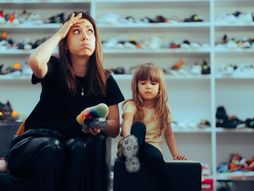 kupovina obuće, dete, mama, mama i dete, prodavnica obuće