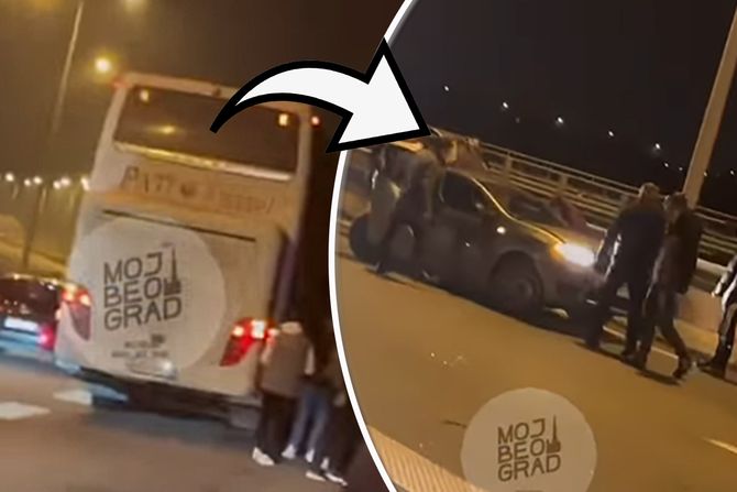 Autobus albanske tablice saobraćajna nesreća udes automobil Petlovo Brdo
