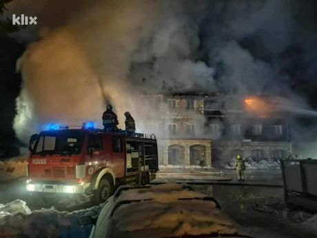 Hotel Babanovac na Vlašiću BiH požar