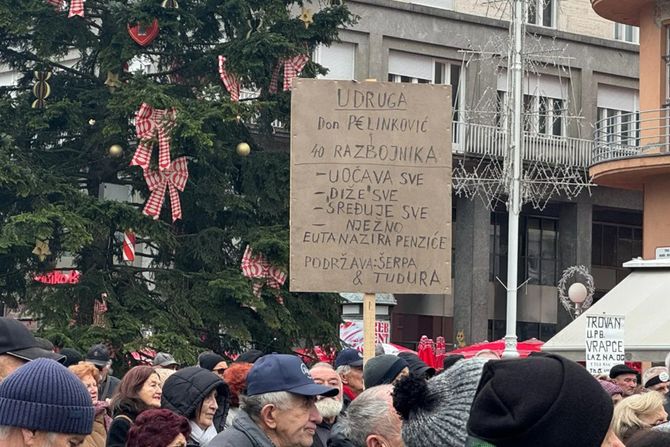 Protesti penzionera u Zagrebu