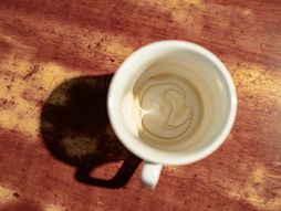 šolja kafe, mrlja, šolja, prljava šolja, kafa