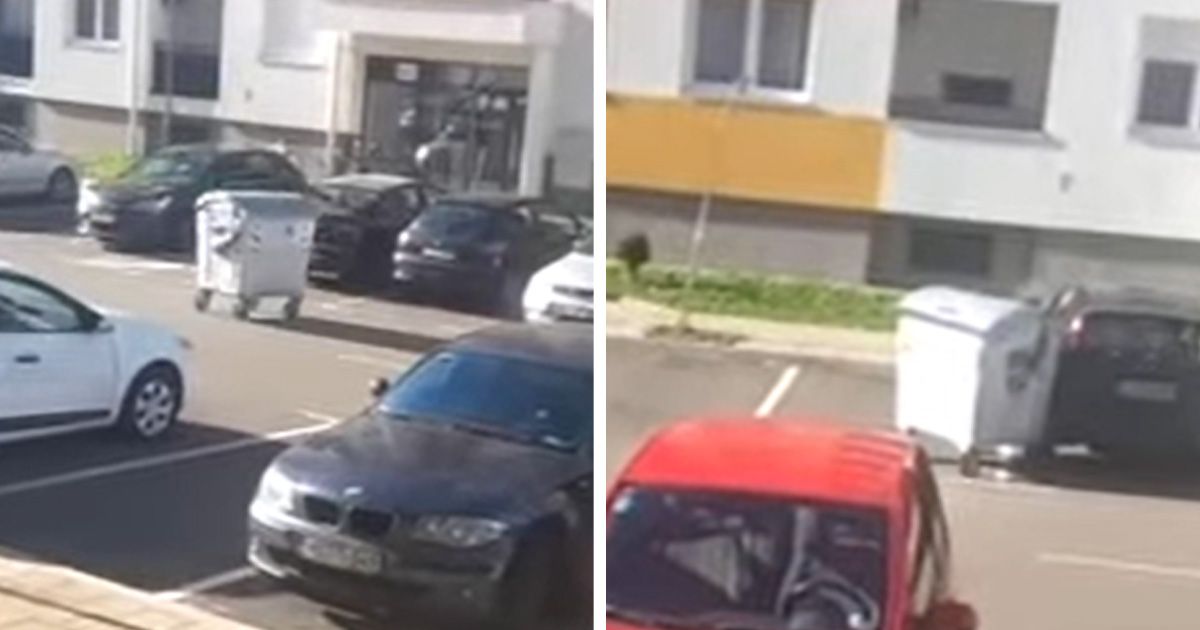 Kontejner "juri" po parkingu i udara u automobil: Neobična scena u banjalučkom naselju