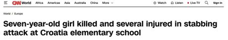 Zagreb, napad u osnovnoj školi Prečko, mediji