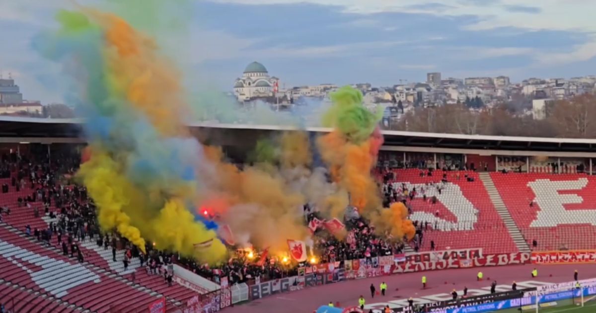 Pogledajte kako su Delije napravile pirotehnički šou na proslavi jesenje titule