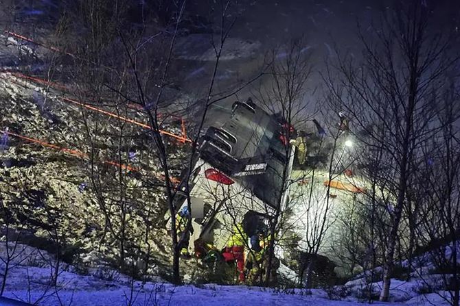 autobus, nesreca, norveska