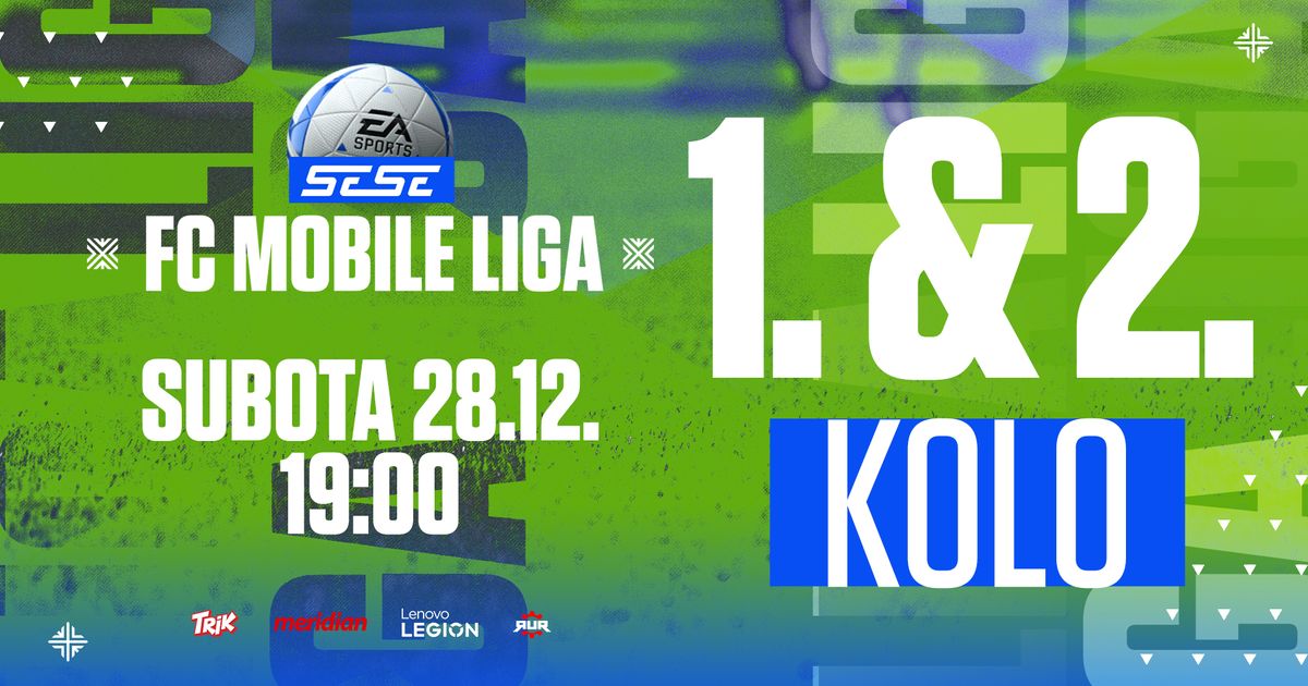 Gledajte prvo kolo SESE FC Mobile lige 28.12. od 19:00!