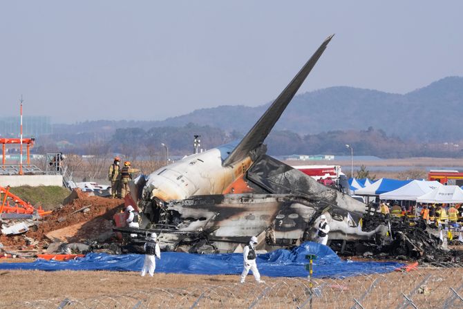 Južna Koreja, avionska nesreća, avion udario u zid