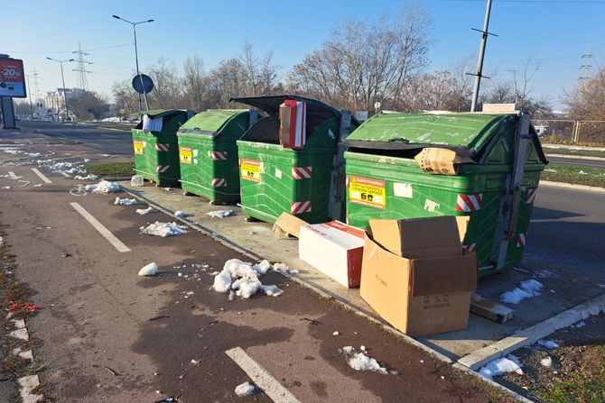 Kontejneri na Bežanijskoj kosi