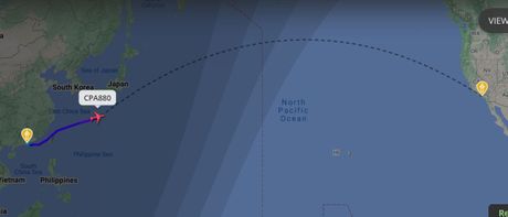 Let hongkong-los anđeles, putanja