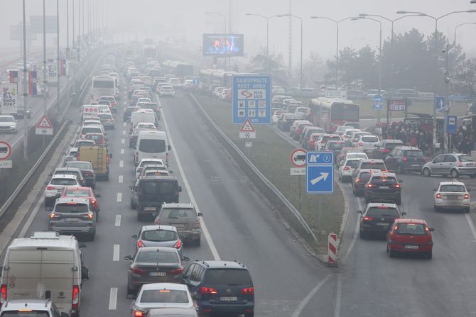 Gužva, Auto put, Saobraćaj, Nova godina