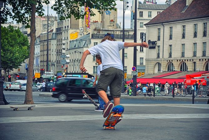 adolescent, skejtbord